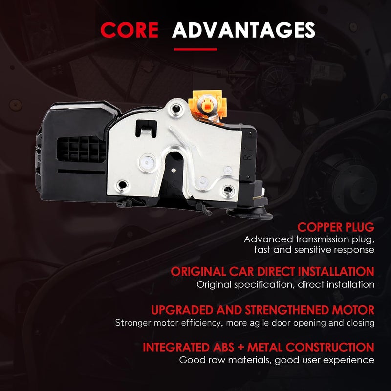 CCIYU Door Lock Actuators Rear Right Passenger Side Compatible for Chevrolet Tahoe Avalanche Silverado,for GMC Yukon Yukon XL 1500 Yukon XL 2500,for Cadillac Escalade 2006-2014 Replaces 931-109 - Image 2
