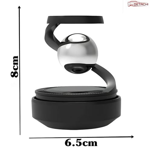 DETACHI Solar Powered Car Air Diffuser–Refillable Rotating Dashboard Air Perfume Purifier for Cars, Aromatherapy Decor, Autorotation Accessories for Car Interior, Levitating Fragrance Diffuser-Black - Image 5