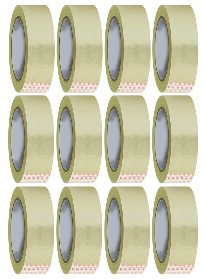 GLUN® BOPP Self Adhesive Transparent Tape 1 inch 60Meter Industrial Packaging Tape for E-Commerce Box Packing, Office and Home Use Pack of 12 - Image 1