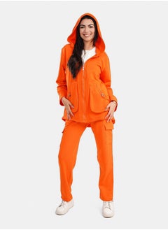 Front Zipper Hooded Jacket