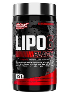 Nutrex Research Lipo 6 Black 120 Capsules  - Image 1