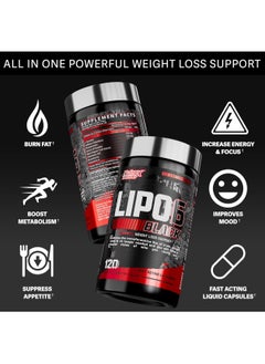 Nutrex Research Lipo 6 Black 120 Capsules  - Image 2