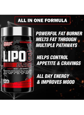 Lipo 6 Black 120 Capsules - view 3
