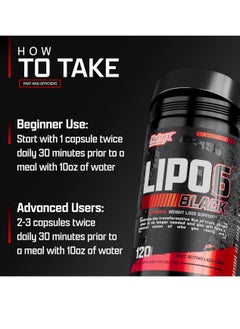 Nutrex Research Lipo 6 Black 120 Capsules  - Image 5