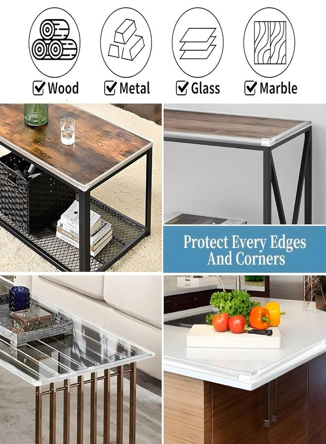 NETZILLA واقي حواف NETZILLA بطول متر واحد، شريط حماية حواف آمن للأطفال، واقيات حواف الطاولات للأطفال، غطاء أمان للأثاث والمكتب وسرير الأطفال والجدران، مصنوع من السيليكون الناعم - Image 4