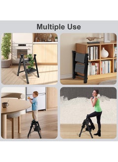 Acotsun Acotsun 2 Step Ladder, Multipurpose Home Foldable Ladder Folding Ladder with Wide Anti-Slip Pedal, Step Stool Portable,Lightweight,for Home Kitchen Library Office Holds,Max 150 KG(2 STEPS)  - Image 2