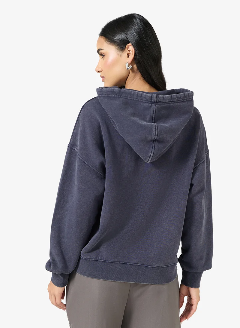 جيس جينز سترة بغطاء رأس مطرزة