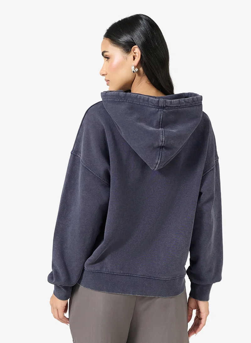 Guess Jeans Embroidered Hooded Sweatshirt