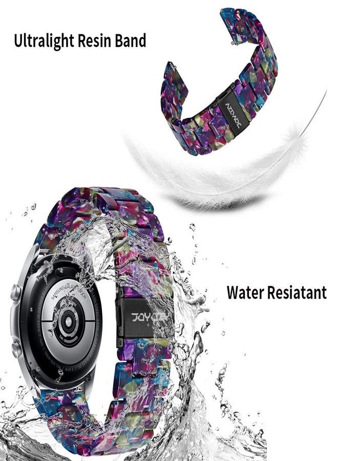 JOYOZY Resin Bands Compatible with Samsung Galaxy Watch 7/6/5/4/FE 40mm 44mm/Watch 6/4 Classic 43mm 47mm 42mm 46mm/Watch 5 45mm/Active2 40mm 44mm/Active 40mm Bands,20mm Quick Release Fashion Bracelet - Image 4