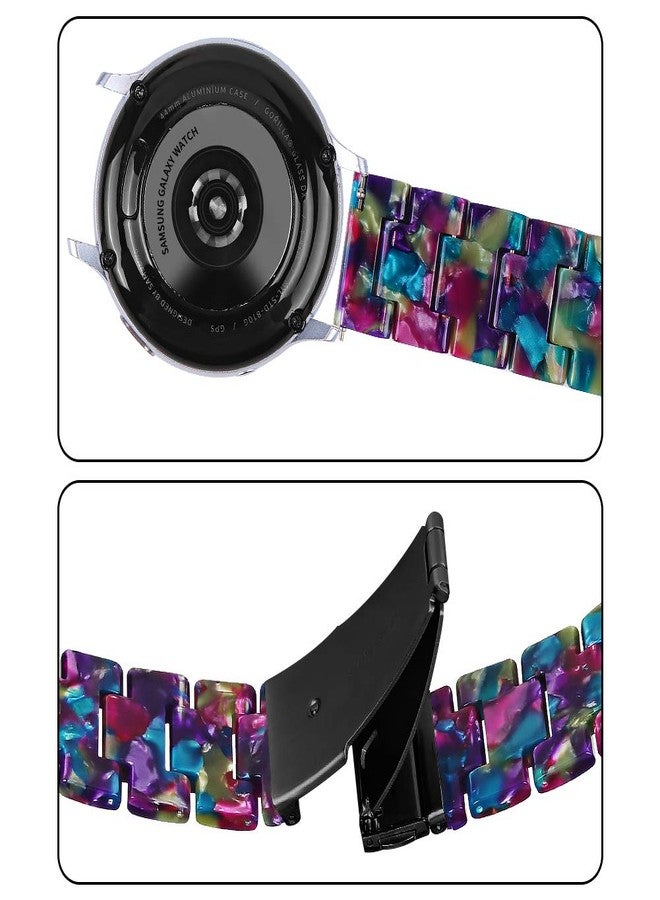 JOYOZY Resin Bands Compatible with Samsung Galaxy Watch 7/6/5/4/FE 40mm 44mm/Watch 6/4 Classic 43mm 47mm 42mm 46mm/Watch 5 45mm/Active2 40mm 44mm/Active 40mm Bands,20mm Quick Release Fashion Bracelet - Image 3