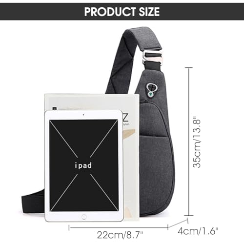 GUSTAVE® Sling Bag for Men Waterproof Fanny Pack Cross Body Bag Stylish Side Bag with Adujustable Shoulder Strap Lightweight for Outdoor, Travel, Hiking, Sports - Image 2