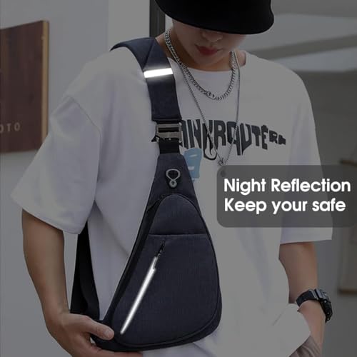 GUSTAVE® Sling Bag for Men Waterproof Fanny Pack Cross Body Bag Stylish Side Bag with Adujustable Shoulder Strap Lightweight for Outdoor, Travel, Hiking, Sports - Image 5