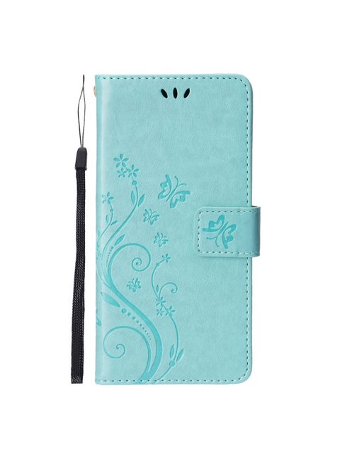 For Apple 16E15ProMax14SE4 Flip Leather Case 1312 Butterfly Embossed Protective Case For 7SE3-Color:Light Green-Butterfly Holster-Applicable Model:iPhone12/12Pro