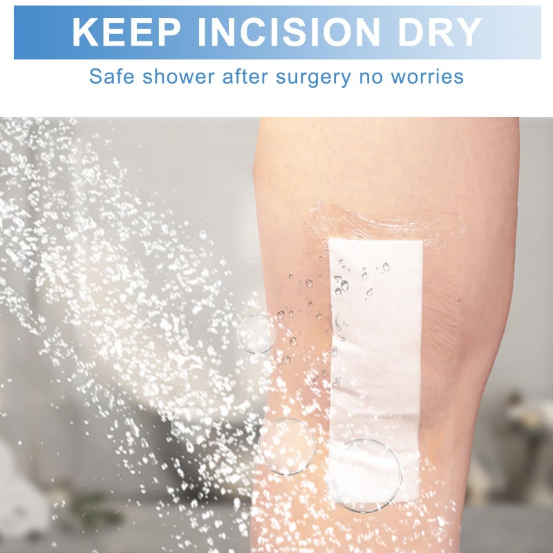 luanerl 30 Pack 6"x10" Waterproof Adhesive Island Dressing for Post-Surgery Recovery | Sterile Bordered Gauze Bandages with Non-Stick Pad for Knee/Hip Replacement, Surgical Incision Care & Shower Protection - Image 3