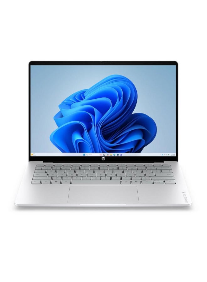 HP OmniBook 5 Laptop With 14 Inch WUXGA (1920x1200) Display, Core 7 150U Procesor/16GB RAM DDR5/512GB SSD/Intel Graphics/Windows 11 Home/ English/Arabic Glacier Silver