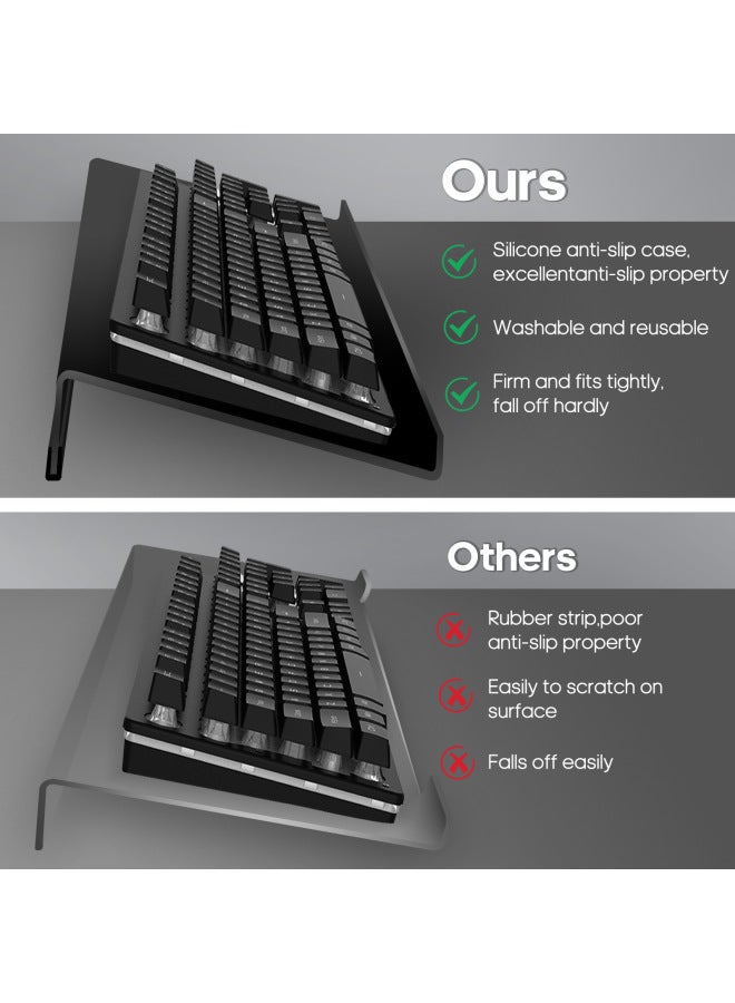 Computer Keyboard Stand, Ergonomic Keyboard Keyboard Stand For Desktop Easy-Color:Black - Image 3