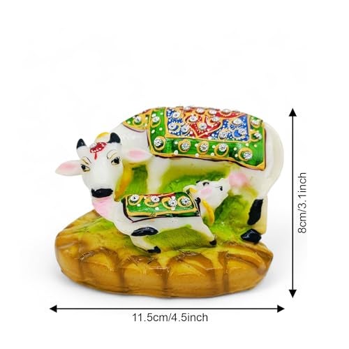 ascension Resin Cow and Calf Big Statue , Medium, White, 1 Piece - Image 3