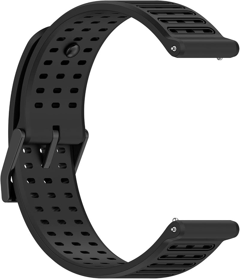 Disscool Replacement Adjustable Wristbands Compatible with Suunto Vertical 2/Race 2/RUN/Race S/9 Peak Pro/9 Peak Comfortable Silicone Wrist with Quick Release Strap Smart Watch Accessories(22mm/Black) - Image 3