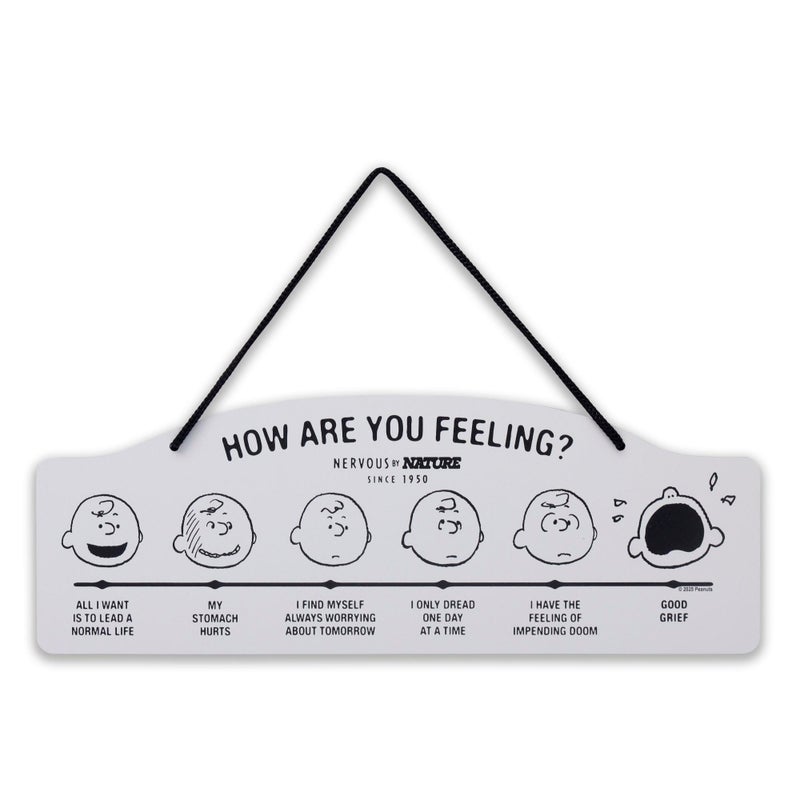 Open Road Brands Peanuts How Are You Feeling Hanging Metal Sign - Funny Peanuts Wall Decor for Home - Great Gift Idea - Image 1
