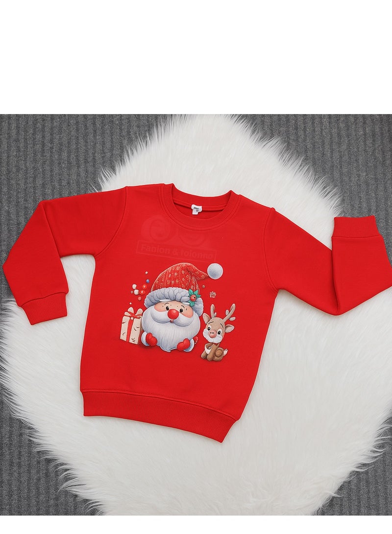 Santa Claus T-shirt Milton cotton inner terry with round head opening  - Image 1