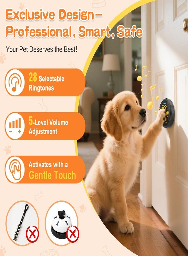 ChunHee Dog Bells to Go Outside - Bell for Dogs to Ring to Go Potty | Chew-Proof Dog Door Bell | 0-115dB Adjustable Volume & 28 Ringtones | Bells for Dog Training to Go Outside Without Barking - Image 3