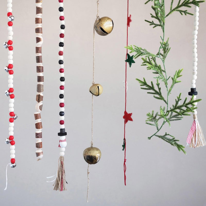 كرييتف كو-أوب Creative Co-Op 76" L Metal Jingle Bell Garland لمسة نهائية ذهبية - Image 3