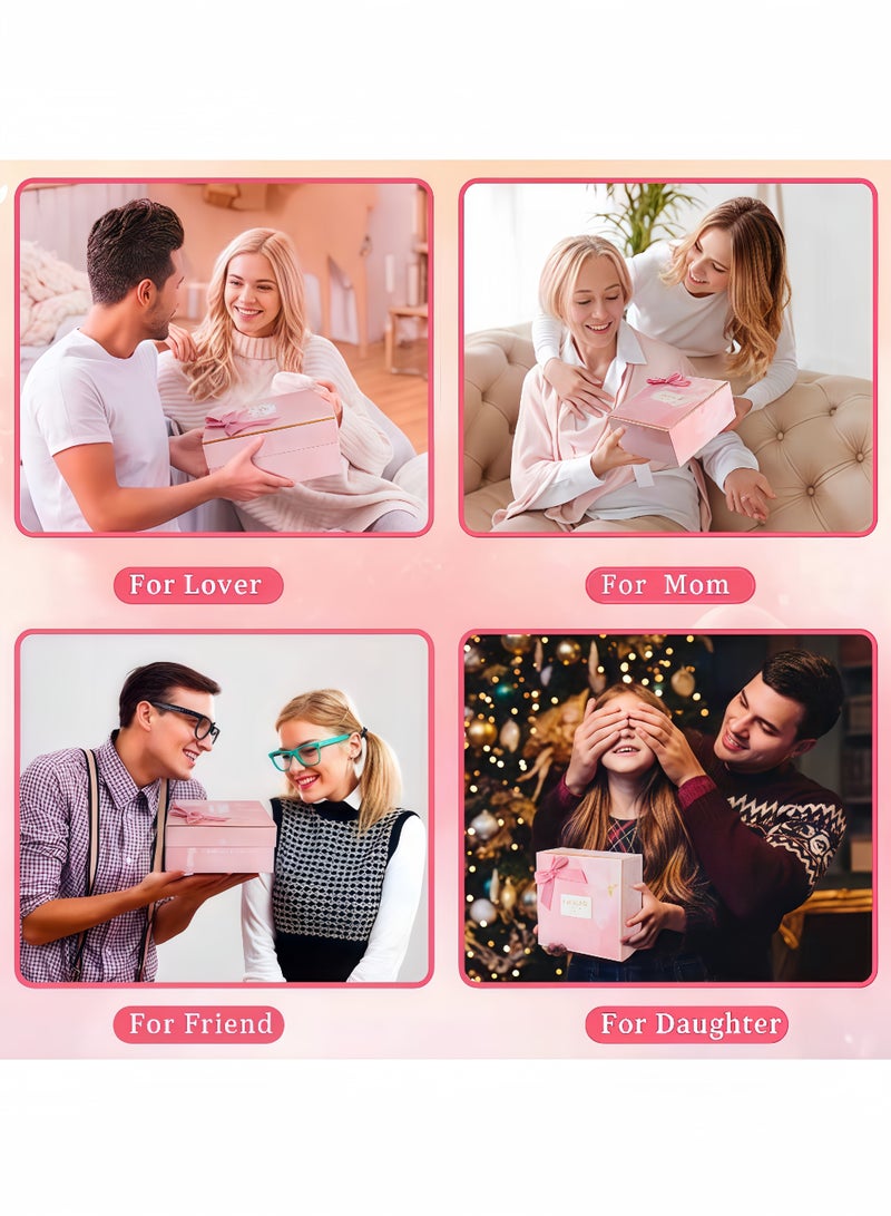 Peachjoy Gift Box for Women - Best Gifts for Birthday, Wedding, and Special Occasions Combined materials Pink 21x9.5x21 cm - Image 5