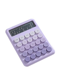 Desktop Calculator 12 Digit Large LCD Display Big Round Button Cute Gradient Colored Calculator Suitable for Office School Home for Kids Students Accountant
