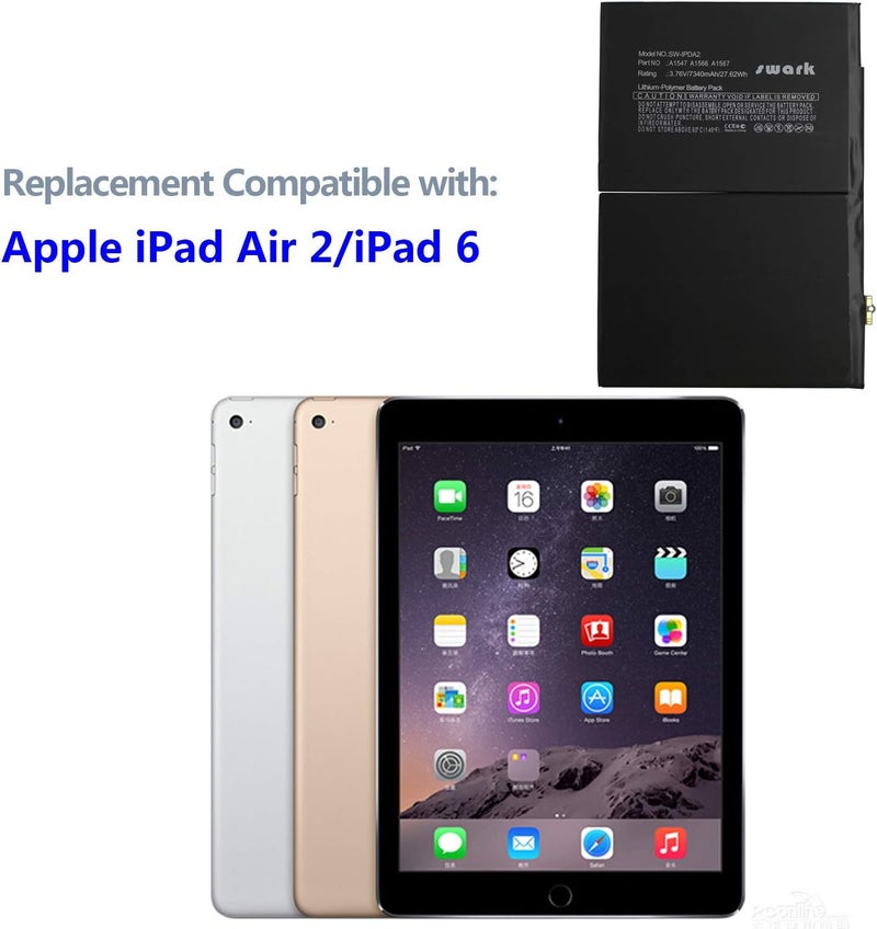 SWARK Replacement A1547 Battery compatible with Apple iPad Air 2 A1566, iPad Air 2 A1567, iPad 6 (6th Generation) - Image 4