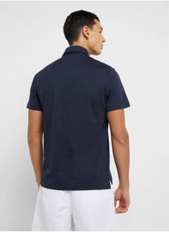 EMPORIO ARMANI Beachwear Logo Polo Shirt  - Image 2