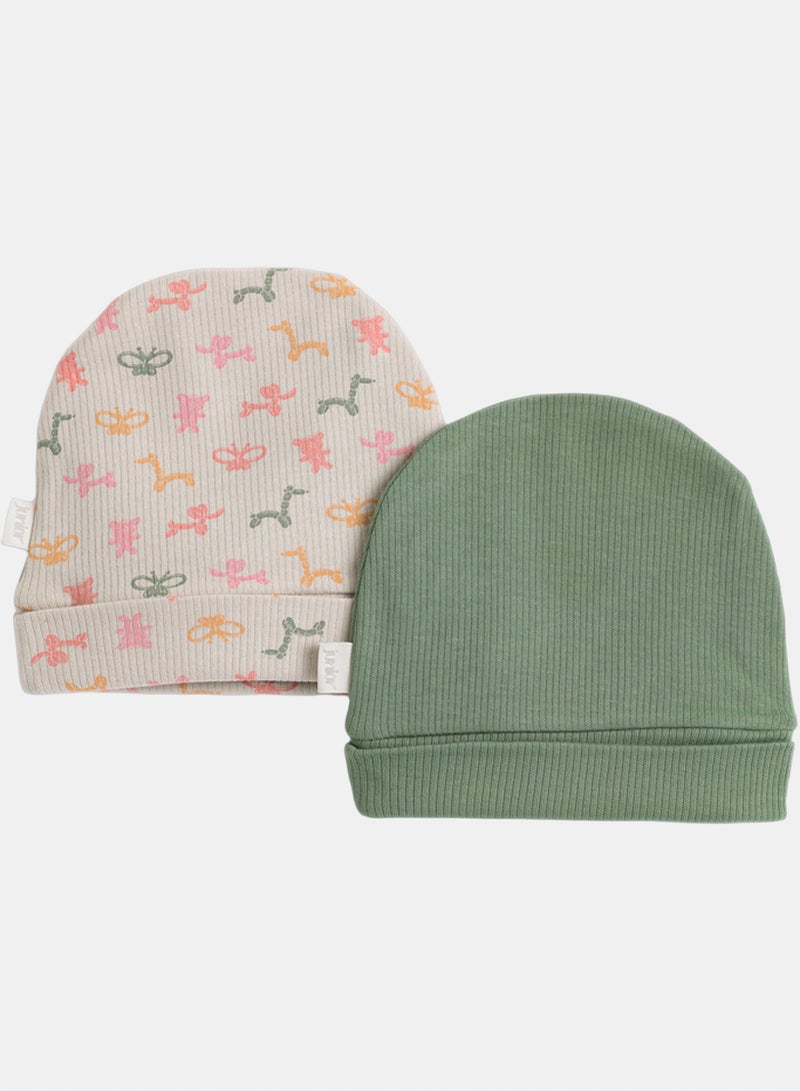 Baby Girls Animals Balloons Hat Pack Of 2