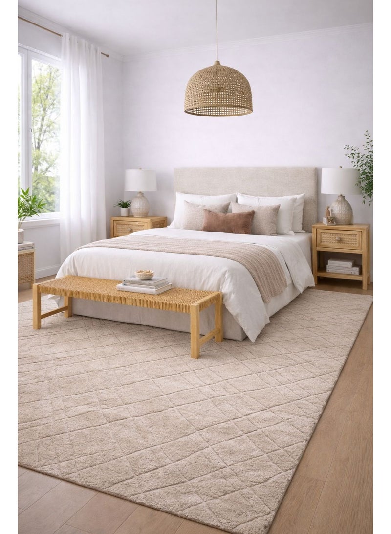 Home auraa Carpet Rug Felt & Canvas Backing – Size 200 x 300 cm – 6.56x9.84 ft | Velvet Shaggy Design - Grey Color | Ideal Carpet for Living Room, Bedroom, Office, Hallway or Balcony - Image 1