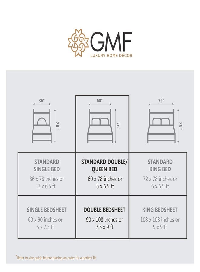 GMF ملاءة سرير قطنية 100% من GM، مقاس كوين، مناسبة للسرير المزدوج | ملاءة سرير قطنية مطبوعة رقميًا 150 خيطًا (90 × 108 بوصة) مع غطاءين للوسائد | ناعمة وخفيفة الوزن، تسمح بمرور الهواء | أبيض، أخضر، وردي - Image 5