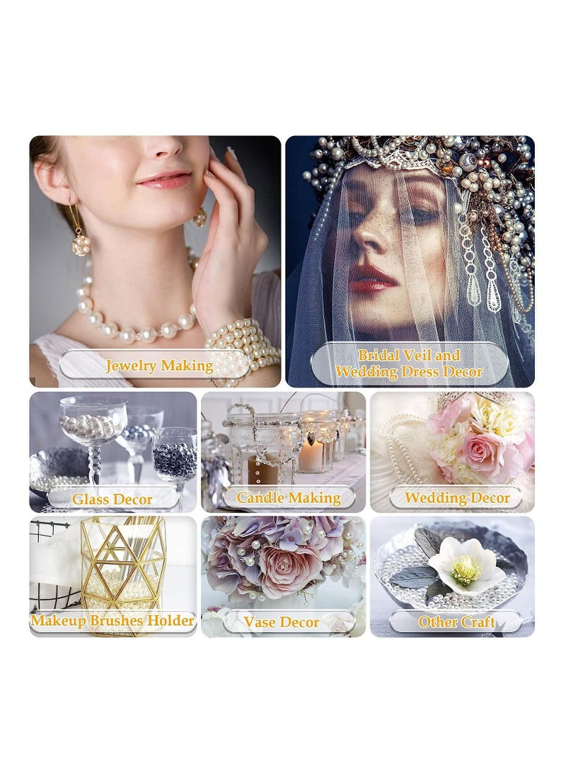 1000pcs 6 mm Pearl Beads with Holes for Jewellery Making Bracelets Necklaces Hairs Crafts Decoration and Vase Filler - Image 2