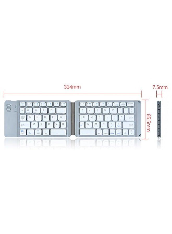 Foldable Bluetooth Keyboard, Rechargeable Ultra Slim Mini Pocket Folding Keyboard, Wireless Portable Keyboard Compatible With Android, iOS, Windows System, Mobilephone, Tablet, Laptop Device  - Image 3