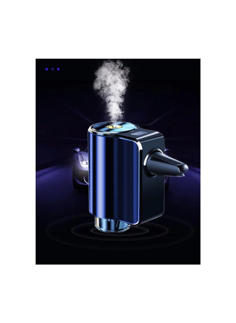 Generic - Smart Car Air Freshener Diffuser With 3 Bottles Air Freshener, 3 Levels Of Adjustable Intelligent Rechargeable Car Vent Air Freshener Diffuser (Blue,refreshing fragrance) - Image 1