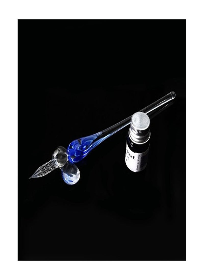 Generic Vintage Glass Dip Ink Pen Fountain Pen Signature Pen With Ink  - Image 3