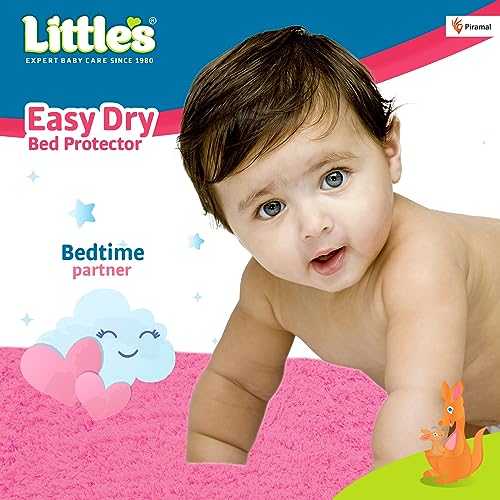Little's Easy Dry Bed Protector I Quick Absorption I Waterproof I Stain Proof I Soothing Sleep I Soft I Durable I Machine Washable (2, Pink, Small) - Image 2