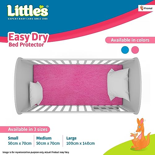 Little's Easy Dry Bed Protector I Quick Absorption I Waterproof I Stain Proof I Soothing Sleep I Soft I Durable I Machine Washable (2, Pink, Small) - Image 5