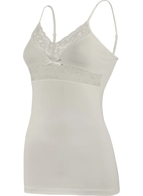 Yıldız Star Star Women's Adjustable V Neck Laced Undershirt Color Options