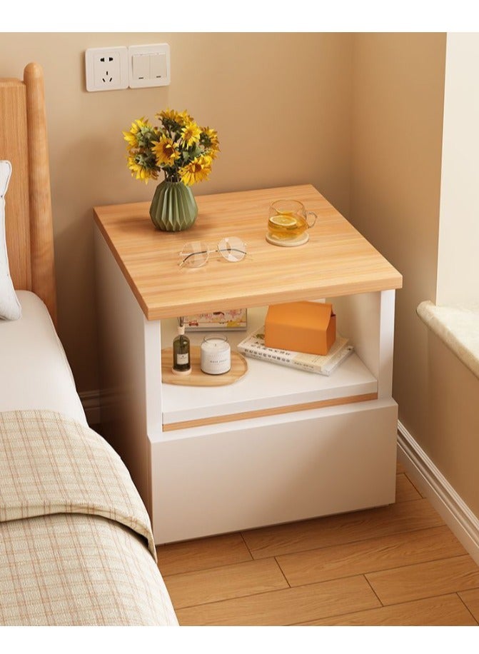 دوركو طاولة بجانب السرير، بسيطة وحديثة، طاولات بجانب السرير، خشبية، بسيطة، متعددة الوظائف، إضاءة فاخرة، خزانة صغيرة بجانب السرير - Image 1