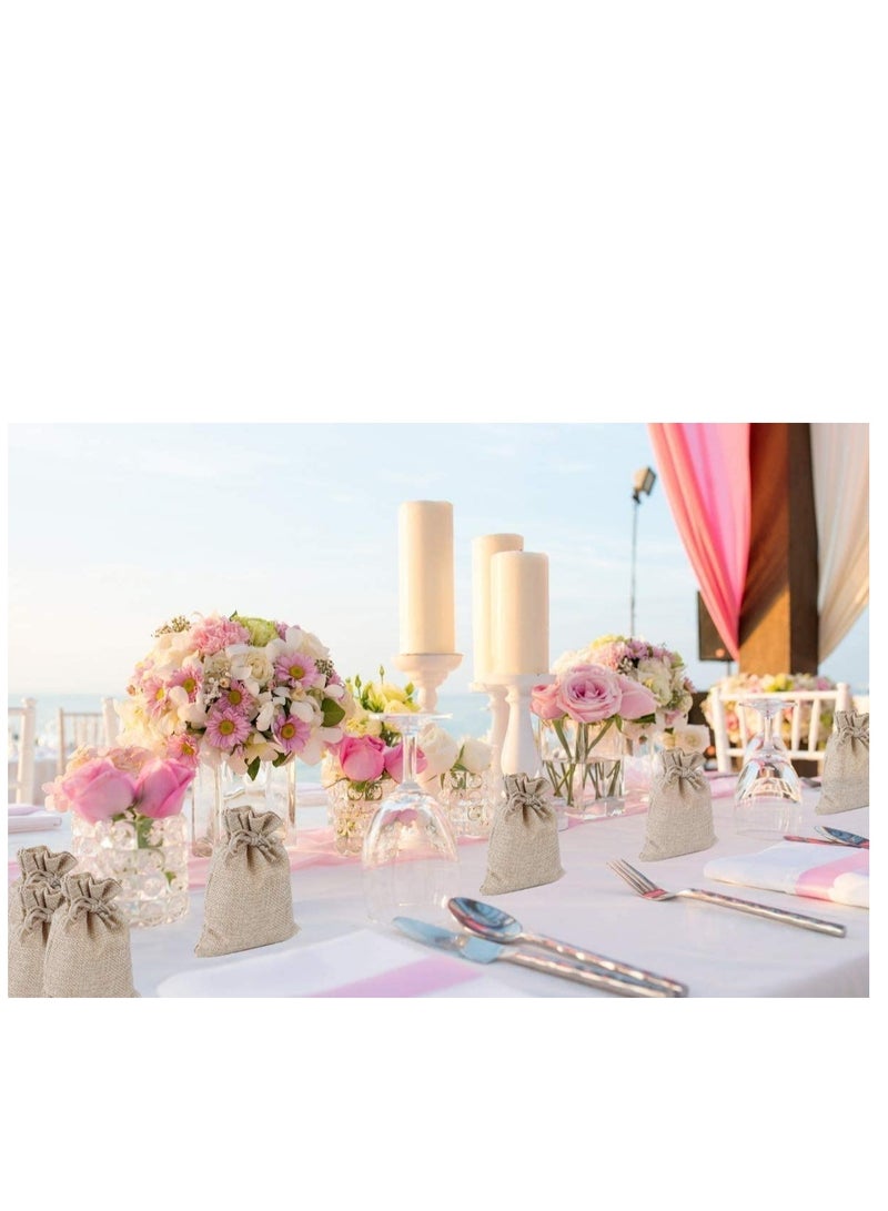 MARKQ Burlap Bags with Drawstring 17 x 23 Hessian Jute Bags for Birthday Gifts, Wedding Party Favors, Candy and Jewelry Pouches [Pack of 12] - Image 4