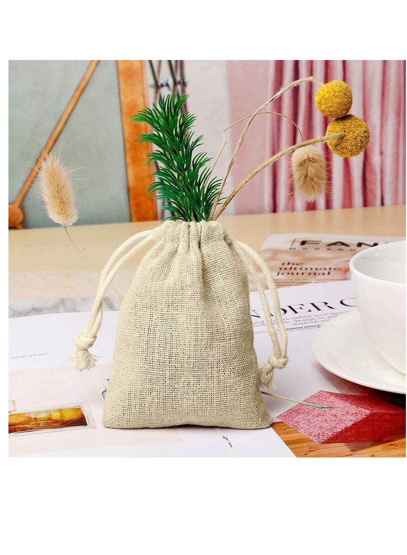 MARKQ Burlap Bags with Drawstring 17 x 23 Hessian Jute Bags for Birthday Gifts, Wedding Party Favors, Candy and Jewelry Pouches [Pack of 12] - Image 3