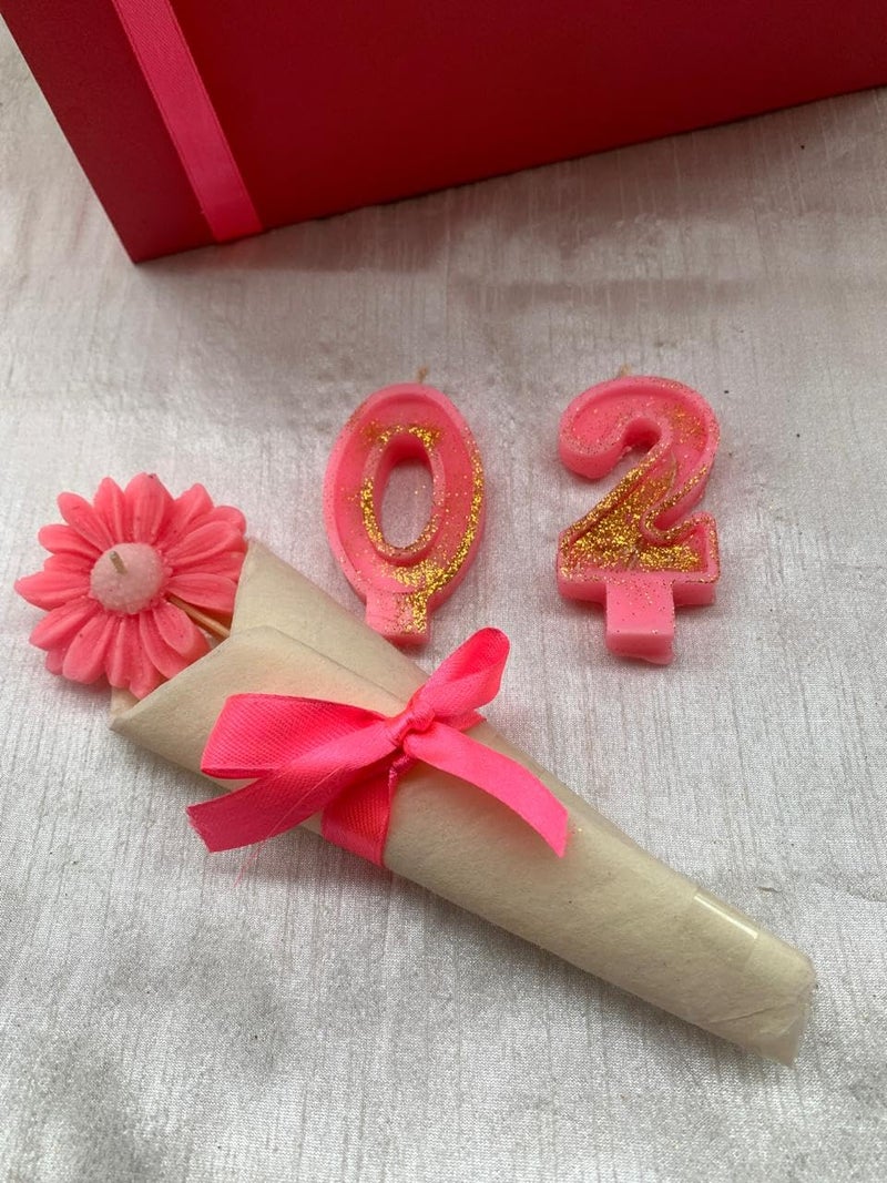 Astrid Glitter Pink Number Birthday Candles Celebrate Every Milestone with Sparkle 09 Birthday Candle Soy Wax - Image 4