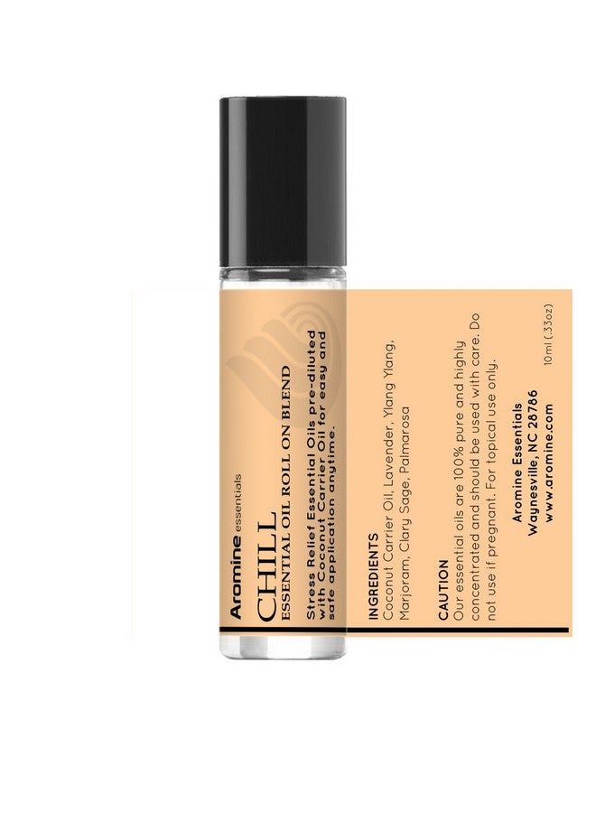 Aromine Chill (Stress Reducer and Relaxation) Essential Oil Roll On, Pre-Diluted 10ml (1/3 fl oz) 2 Pack - Image 3