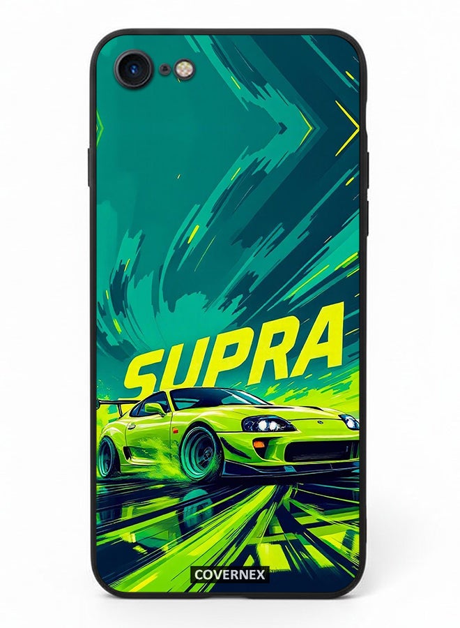 Covernex Apple iPhone SE 2020/2022 Protective Case Cover Printed Featuring JDM Icon Supra Drift Illustration - Image 2