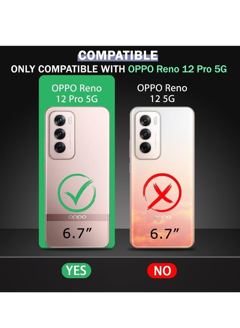 BORTONY OPPO Reno 12 Pro 5G Case Cover Rotational Metal Ring Grip Kickstand Cover With Magnetic Car Mount Holder Case Shockproof TPU for OPPO Reno 12 Pro 5G - Image 2