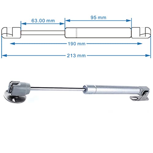 priaolker 20N Gas Cabinet Door Hinge Support - Gas Shock, Soft Close & Cushioning - 8" Length (2 Pack - 4.4 lb) - Image 2