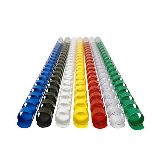 Rayson CR-12-100-M Plastic Binding Combs 1/2in. 21-Ring, 90-Sheet Capacity, Colorful Comb Binding Spines, Max. Binding A4 Size Paper (8.3"×11.7"), Box of 100 - Image 3