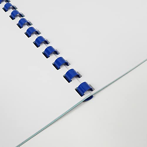 Rayson CR-12-100-M Plastic Binding Combs 1/2in. 21-Ring, 90-Sheet Capacity, Colorful Comb Binding Spines, Max. Binding A4 Size Paper (8.3"×11.7"), Box of 100 - Image 5